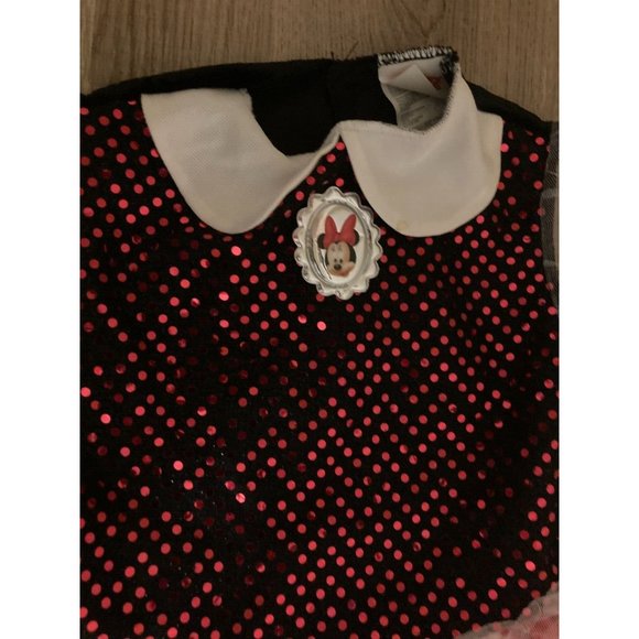 Disney Minnie Mouse Costume Dress 12-18 Months Halloween Costume Black Red Tulle - Picture 3 of 3